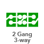Smart 3-Way Switch - Socket 86 - 2 Gang